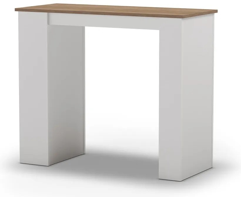 Bárasztal tölgyfa dekoros asztallappal 52x120 cm Peru – Marckeric