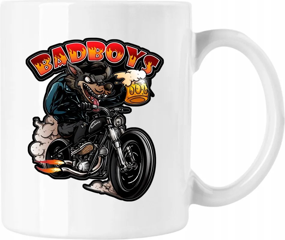 Biker Moto Autós bögre 2 Fehér 330ml