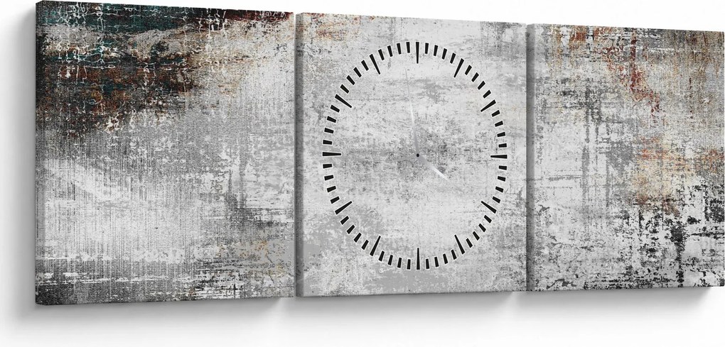 Kép - Absztrakt texturált vászon (órával) (90x30 cm)