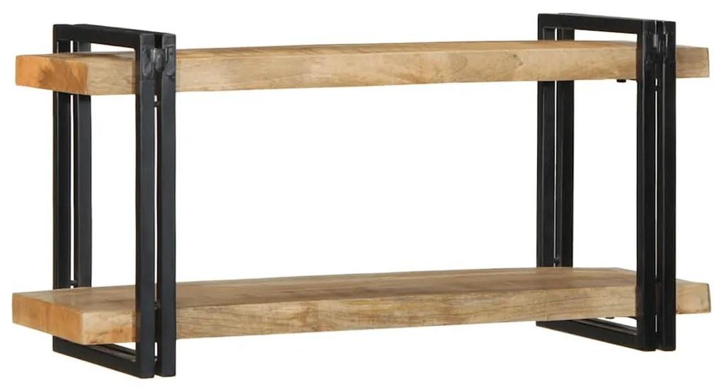 fali polc 90x33x45 cm tömör nyersfa Mango