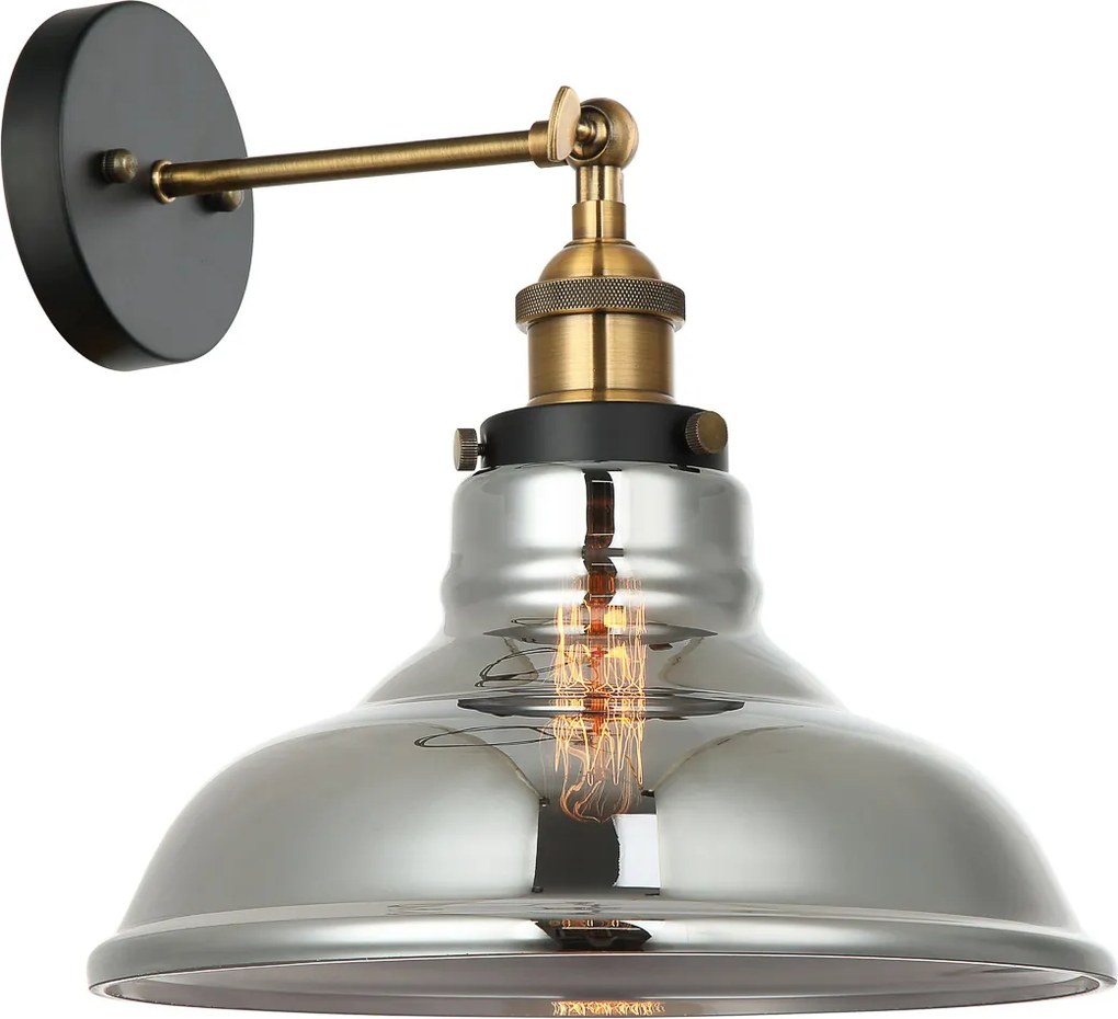 Italux glamour modern fali lámpa hubert fekete füstös arany itxmbm-2381-1 gd+sg