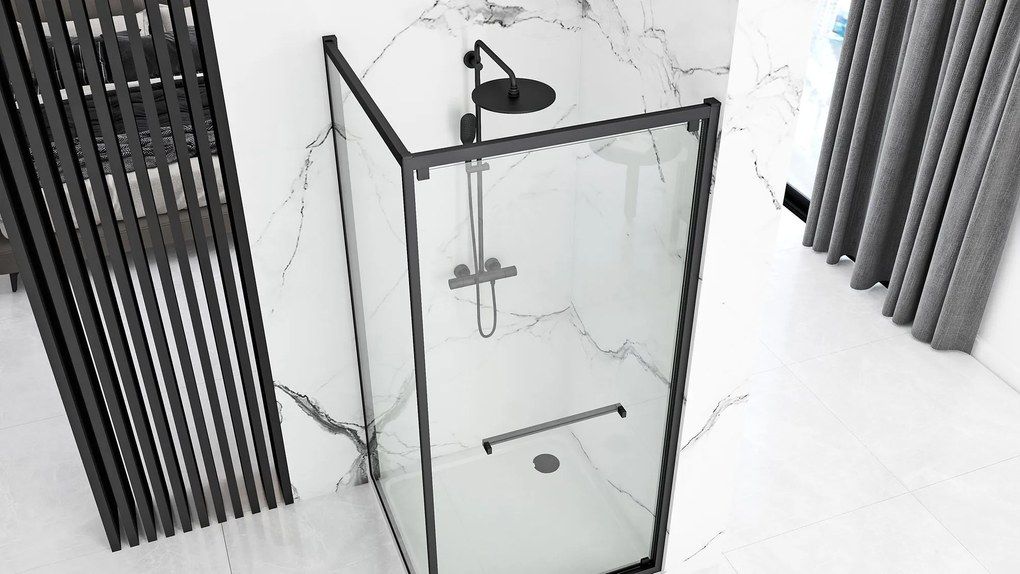 Zuhanykabin Rea Space In Black 90x90