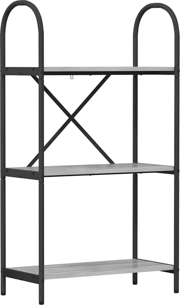 vidaXL Könyvespolc Szürke Sonoma 60 x 30 x 109 cm Faanyag