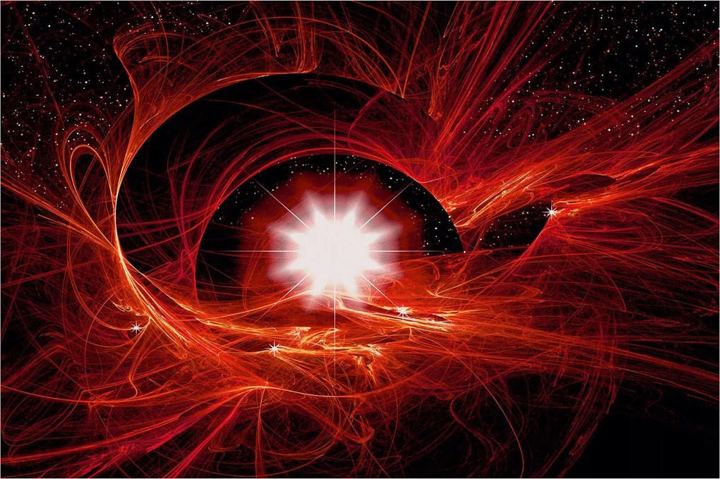 Háttérkép Kozmikus energia robbanás absztrakt láng csillagok 250x175 +ragasztó