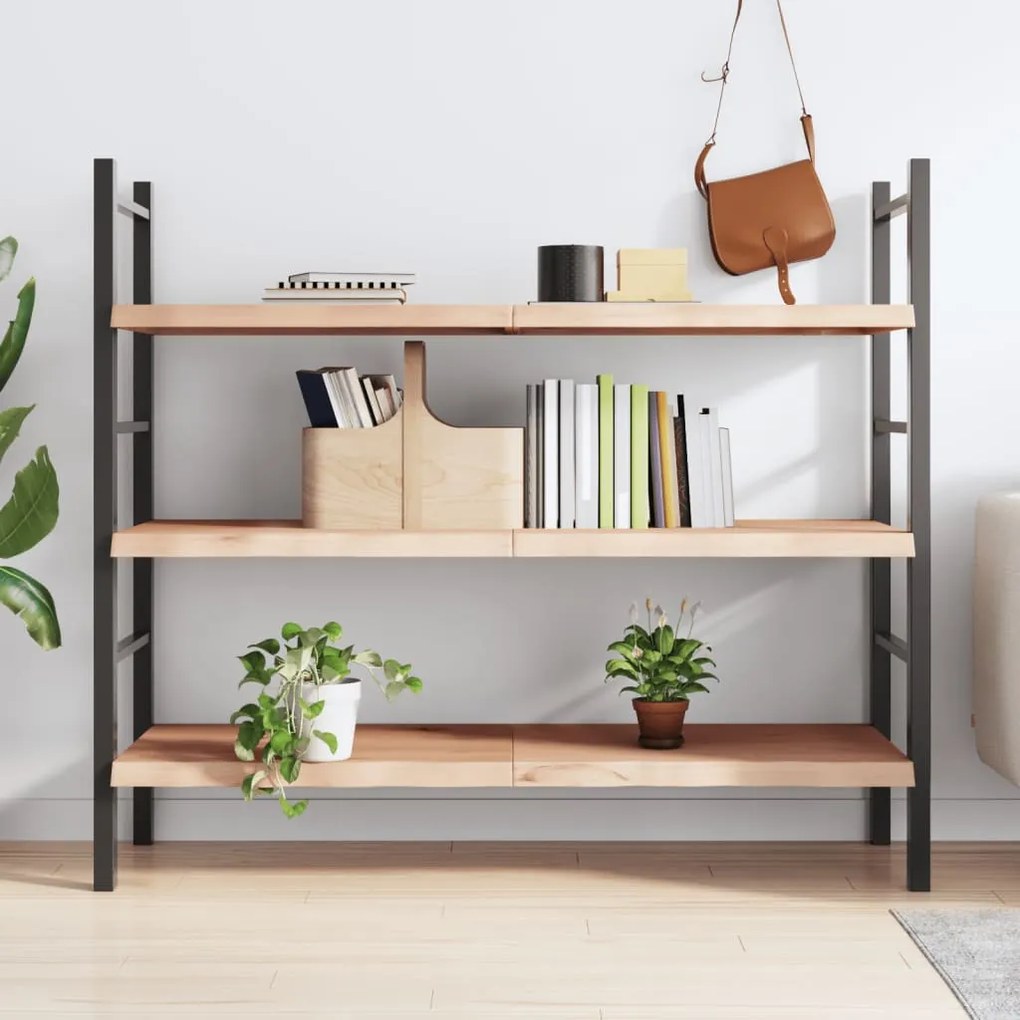 kezeletlen tömör tölgyfa fali polc 140x50x(2-4) cm
