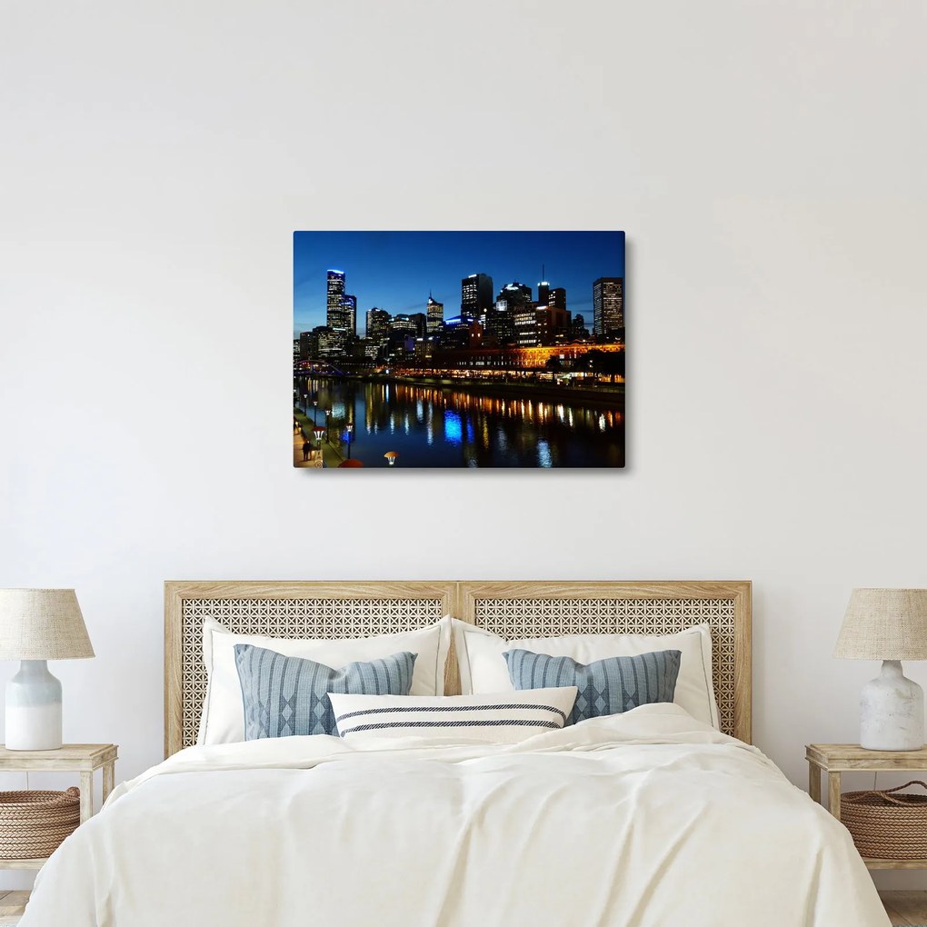 Vászonkép - Éjszaka Melbourne-ben (70x50 cm)