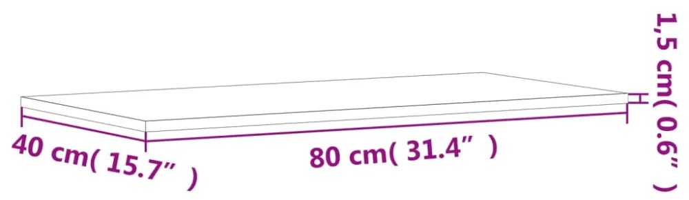 4 db szürke sonoma színű szerelt fa fali polc 80 x 40 x 1,5 cm