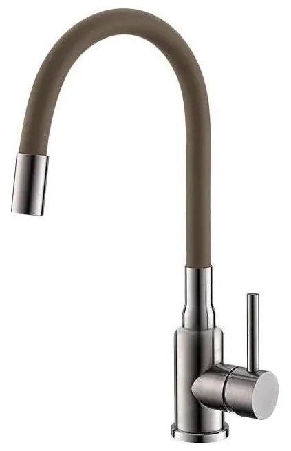 ALVEUS 1144428 -Mosogató csap rugalmas karral MINTAS 34 cm króm/bézs