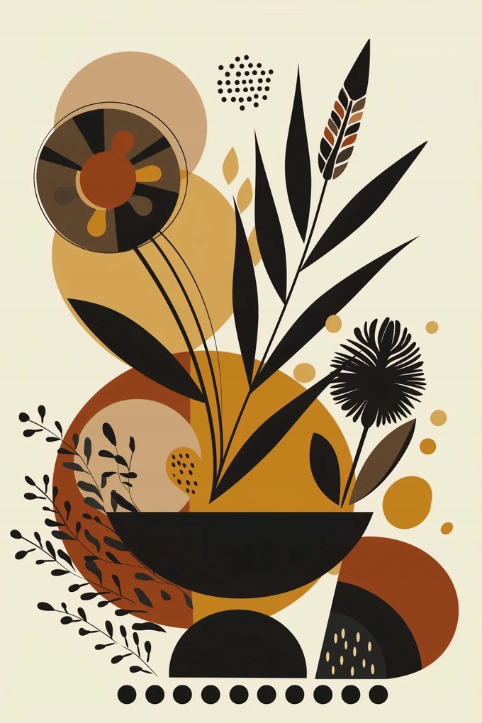 Poszter 40x60cm Geometrikus kertek