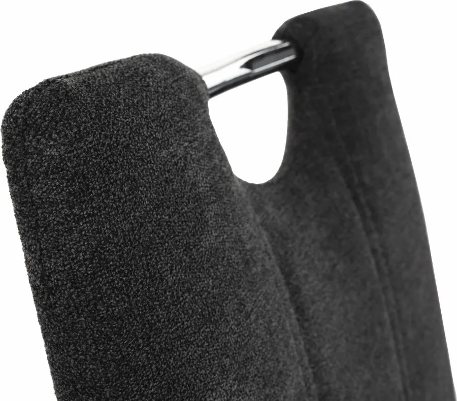 Étkezőszék, szürkésbarna szövet/króm, OLIVA NEW