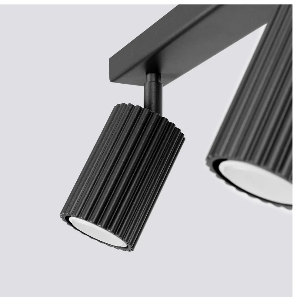 Fekete spotlámpa 6,5x30 cm Gleam – Sollux