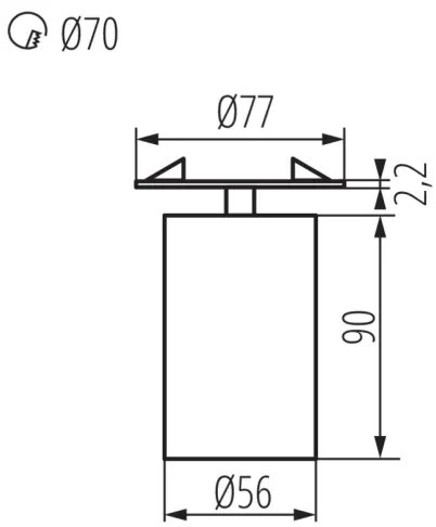 Kanlux 29311 - CHIRO 1xGU10/35W mennyezeti spot lámpa, fekete