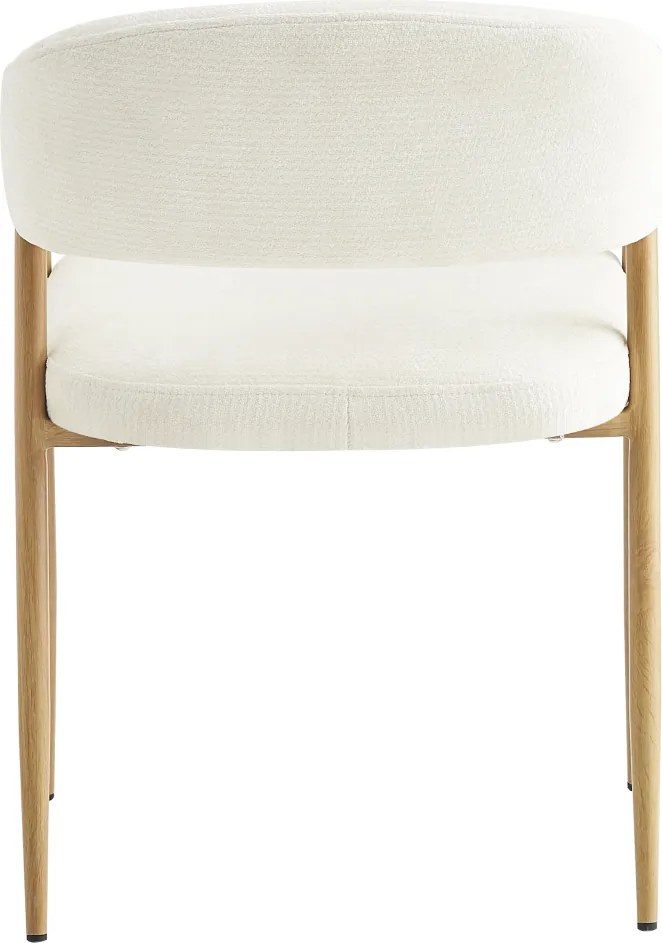 Dizájner étkezőszék, krémszínű/bükk, NIZAR TYP 1