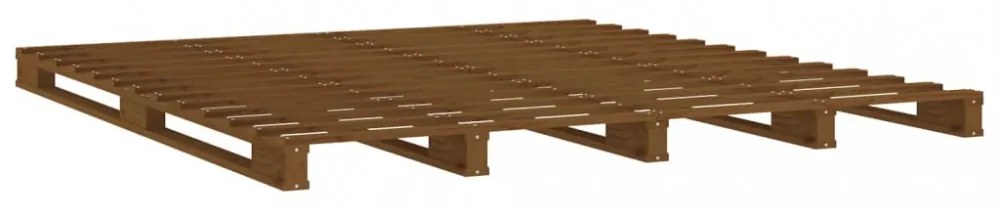 mézbarna tömör fenyőfa raklapágy 120 x 200 cm