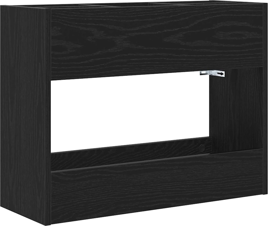 vidaXL Napernyő Állvány tárolóval Fekete tölgy 65 x 24 x 50 cm Faanyag