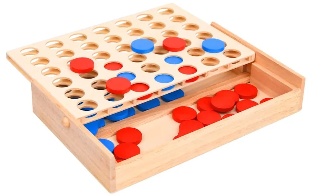 tömör fa 4 egy sorban játék 24 x 15 x 4 cm