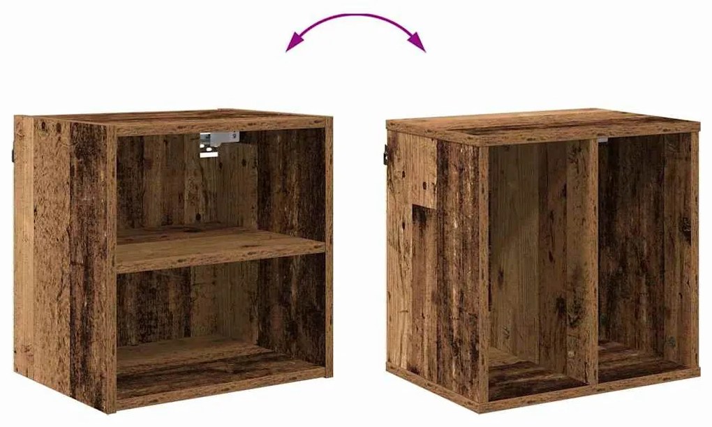 Függő szekrény polcokkal Riga Öreg fa 40 x 29,5 x 40 cm Faanyag