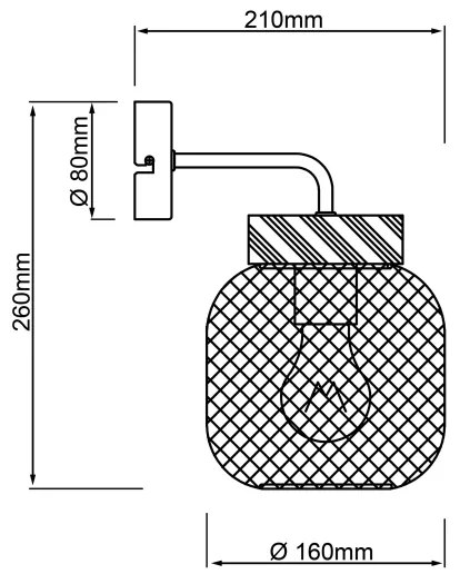Brilliant - GIADA fali lámpa 1xE27/40W/230V, szürke