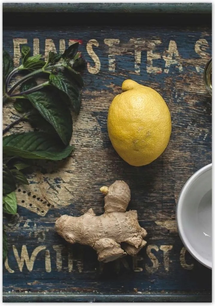 Poszterek 70x100 Gyógynövény teák gyömbérrel