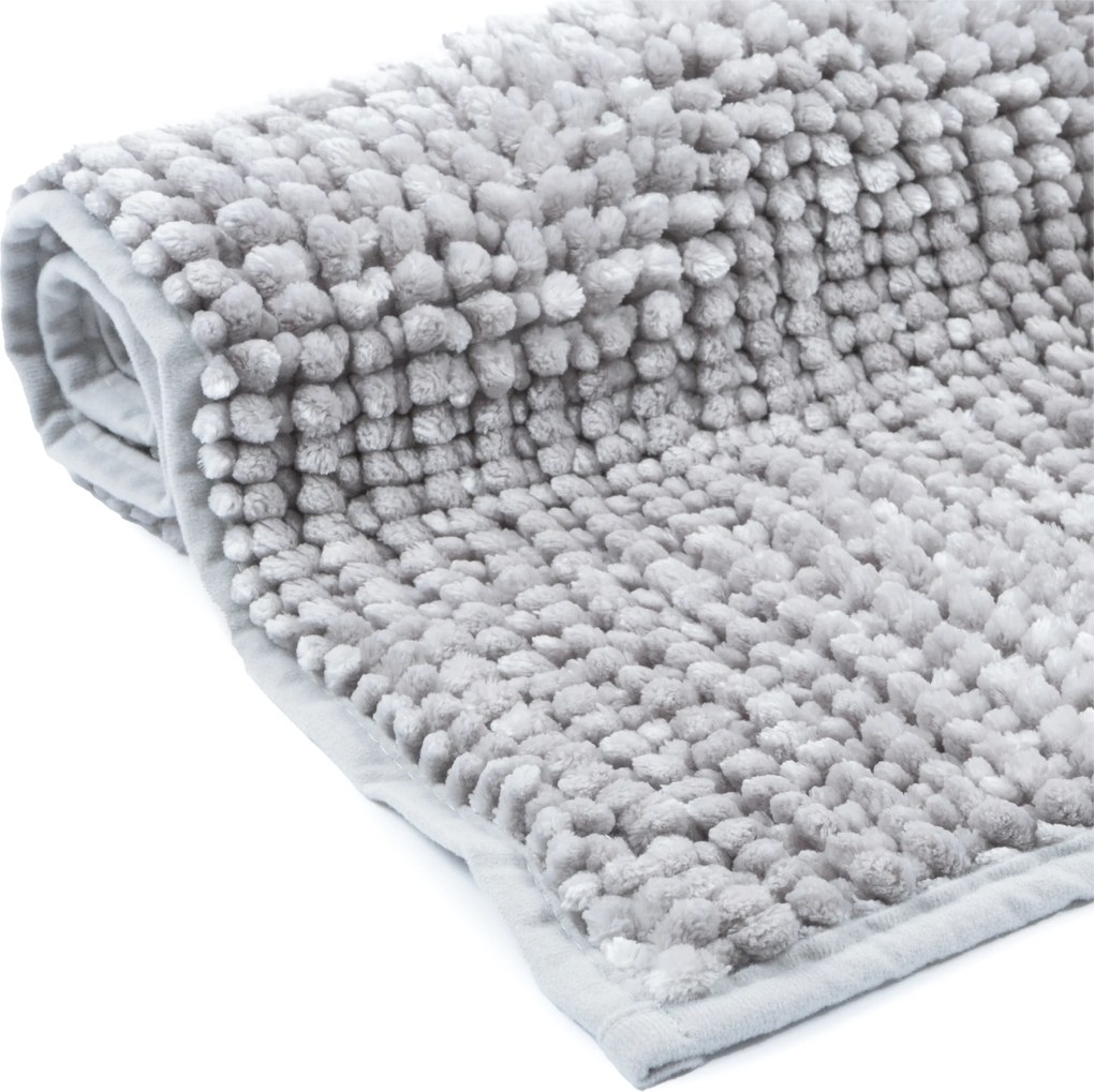 Fürdőszobaszőnyeg Shaggy Chenille 60x90cm Glamour Csúszásgátló Mosható