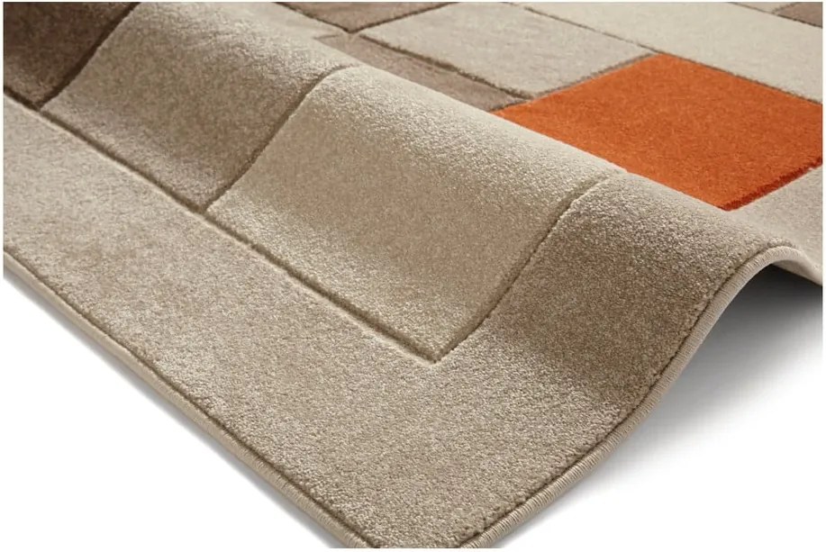 Matrix bézs-narancssárga szőnyeg, 60 x 120 cm - Think Rugs