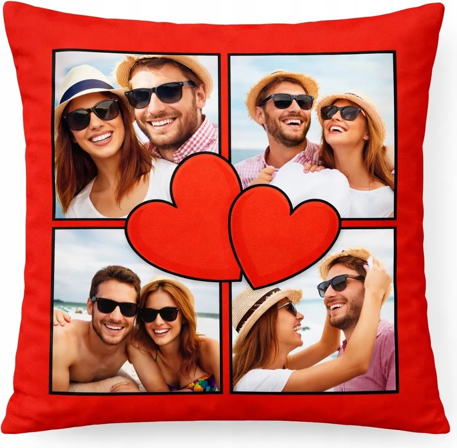 Valentin napi fényképes párna személyre szabható az Ön fényképe róla fotó
