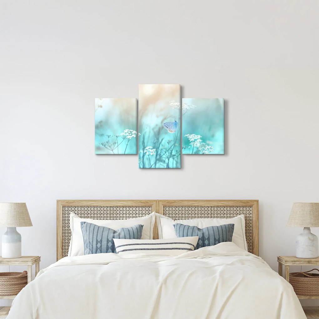 Kép - Pillangó kékben (90x60 cm)