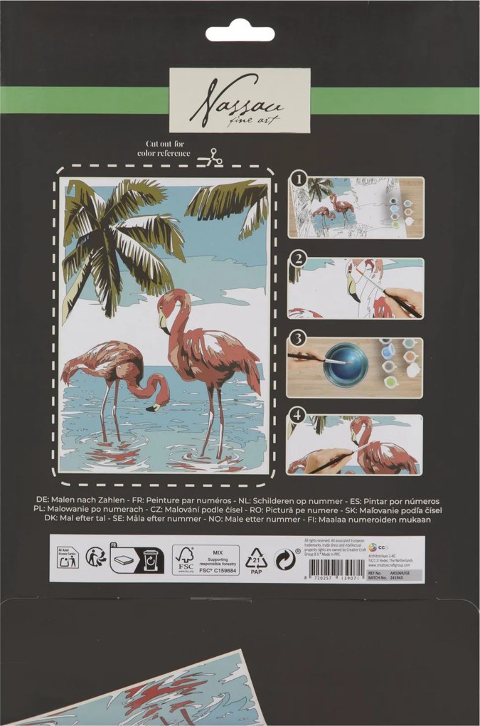 Flamingó Nassau számfestő készlet