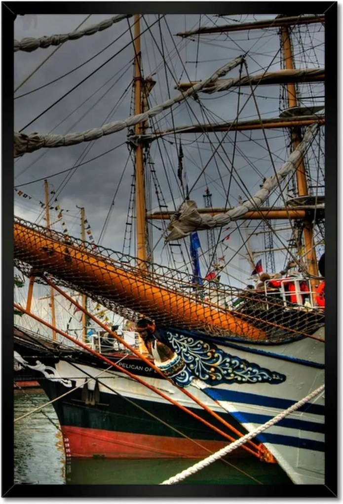 Poszterek keretben 40x60 Vitorlások a kikötőben