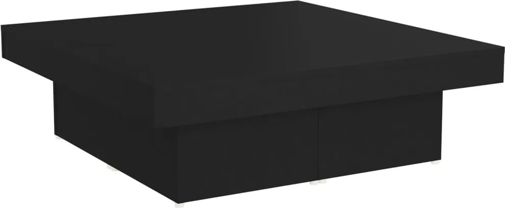 vidaXL fekete szerelt fa dohányzóasztal 90 x 90 x 28 cm