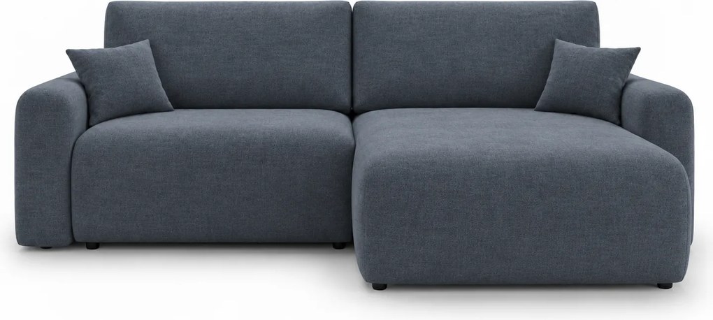 Kihúzható kétszínű L alakú ülőgarnitúra NORDEN PAROS 250x140 cm, sötétszürke