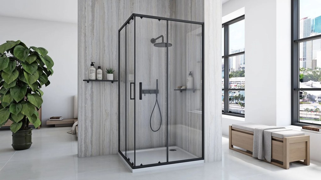 Zuhanykabin Rea City 80x100 Black