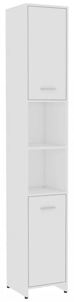 4 részes fehér szerelt fa fürdőszobai bútorszett