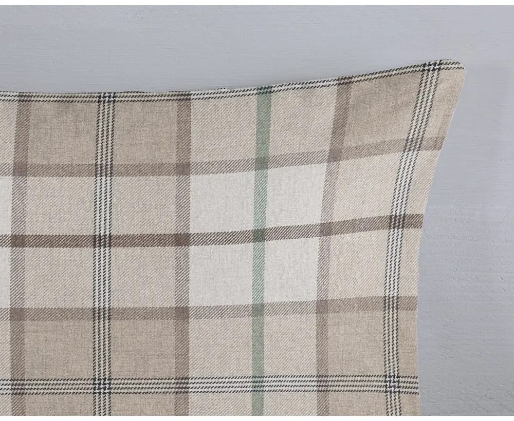Világosbarna egyszemélyes hosszabbított flanel ágyneműhuzat 140x220 cm Bernardus – Good Morning