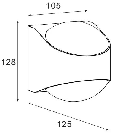 Zuma Line SJ12431- LED Kültéri fali lámpa LUCENT LED/12W/230V IP65 fekete