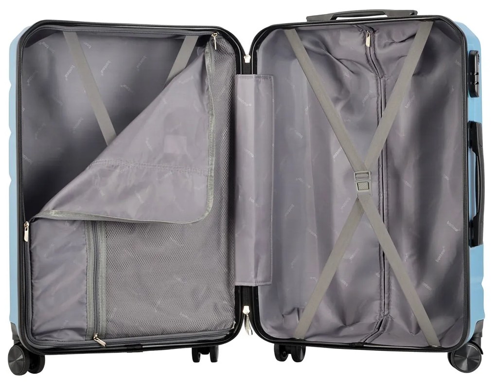 BONTOUR “SPINNER” közepes Duplakerekes Gurulós bőrönd, jégkék