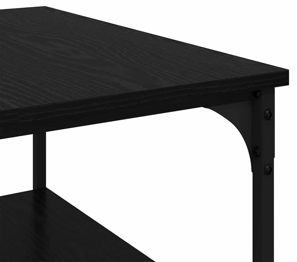 vidaXL Dohányzóasztal Fekete tölgy 55 x 55 x 40 cm Faanyag