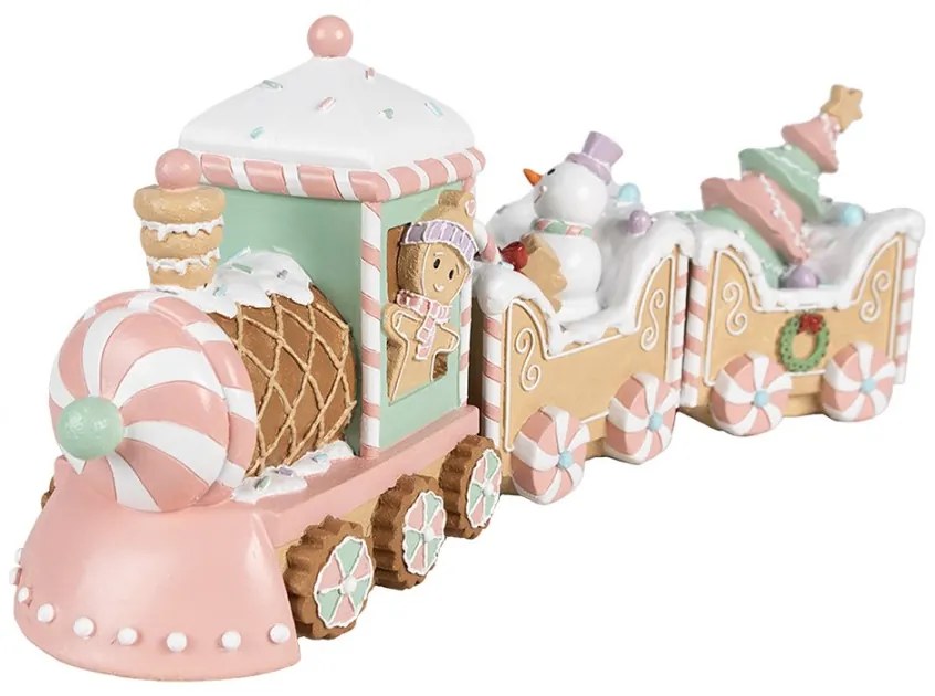 Mézeskalács vonat mézivel karácsonyi dekoráció 45x12x19 cm