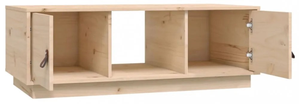 tömör fenyőfa dohányzóasztal 100x50x35 cm