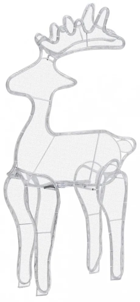 rénszarvasos karácsonyi dísz hálóval és 306 LED-del 60x24x89 cm