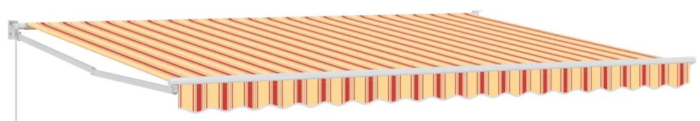 Kézi Behúzható Napernyő Sárga és Narancs 450x300 cm