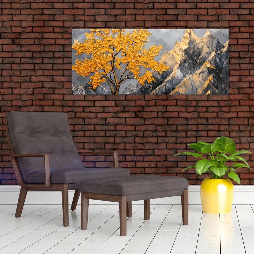 Kép – Arany fa a hegyekben (120x50 cm)