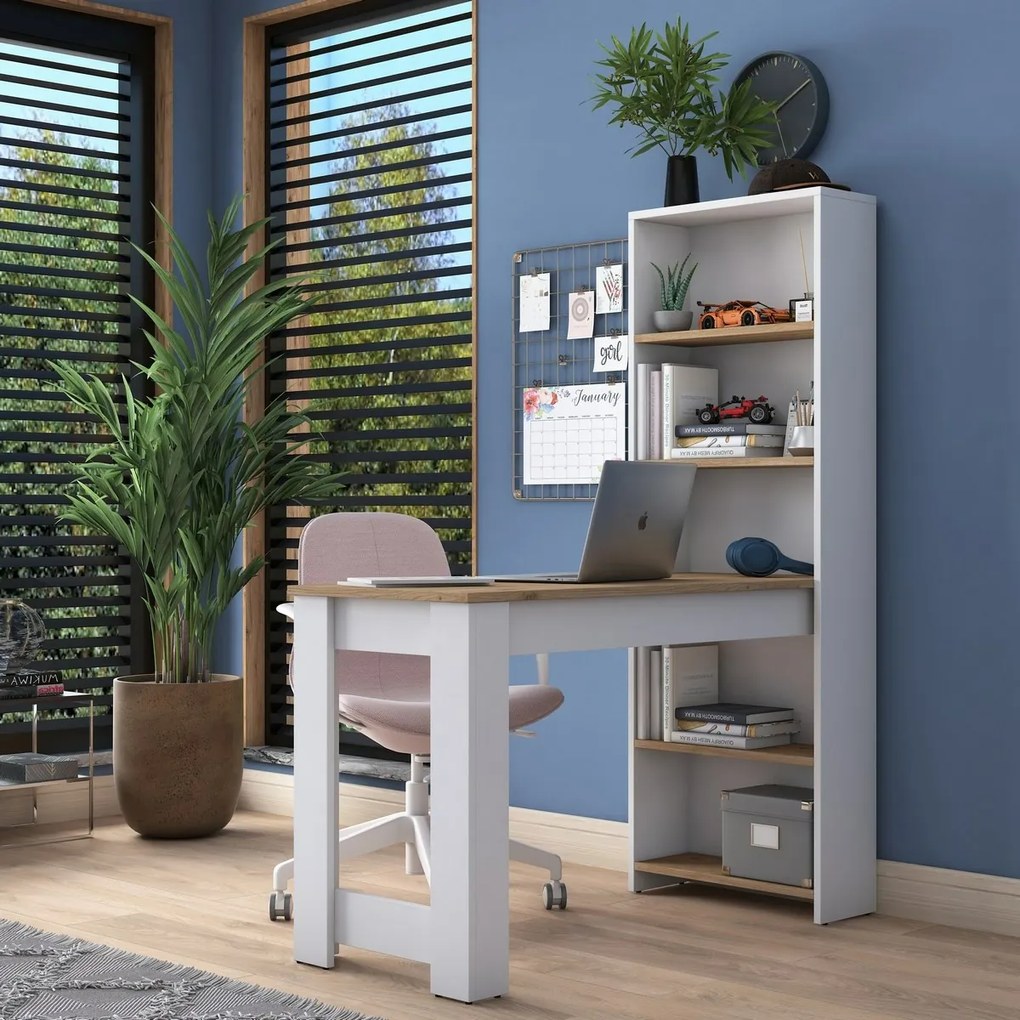 Halon White and Walnut íróasztal