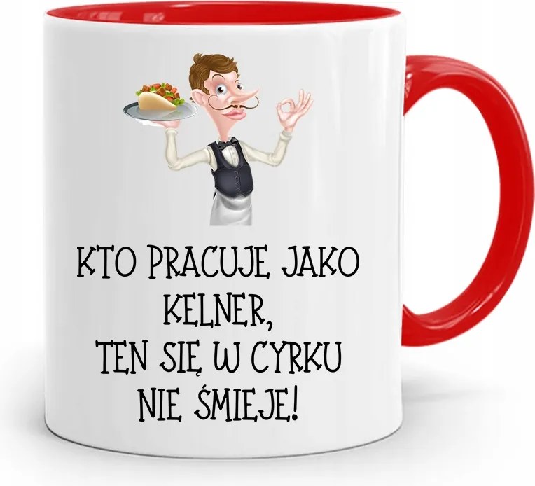 Pincérnek Piros Bögre A Cirkuszban Nem Nevet A fényképes nyomattal