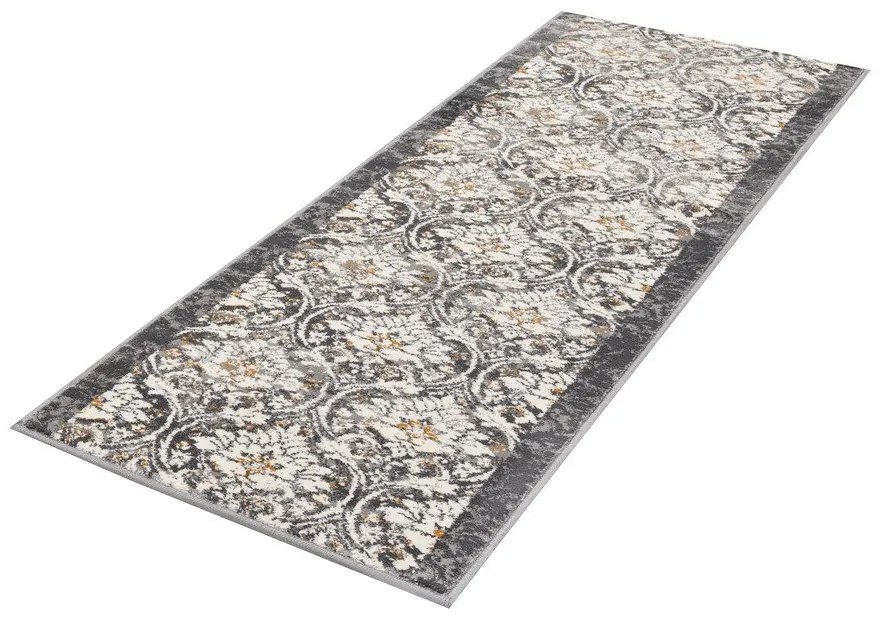 Sötétszürke-elefántcsont színű futószőnyeg 67x200 cm Soft Viskan – FD