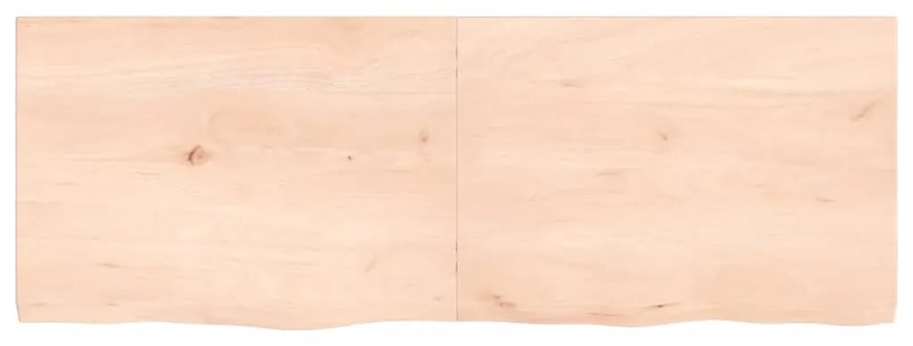 kezeletlen tömör tölgyfa fali polc 140x50x(2-4) cm