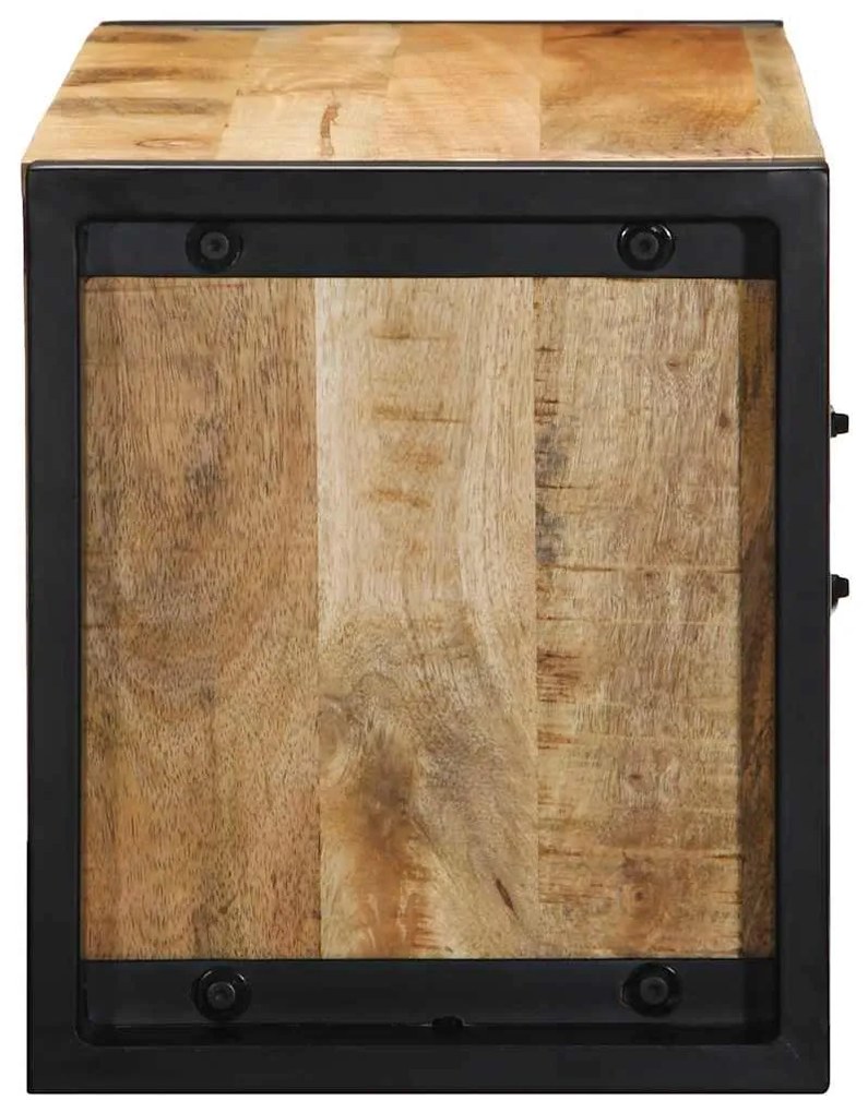 TV szekrény 80x30x35 cm tömör durva fa Mango