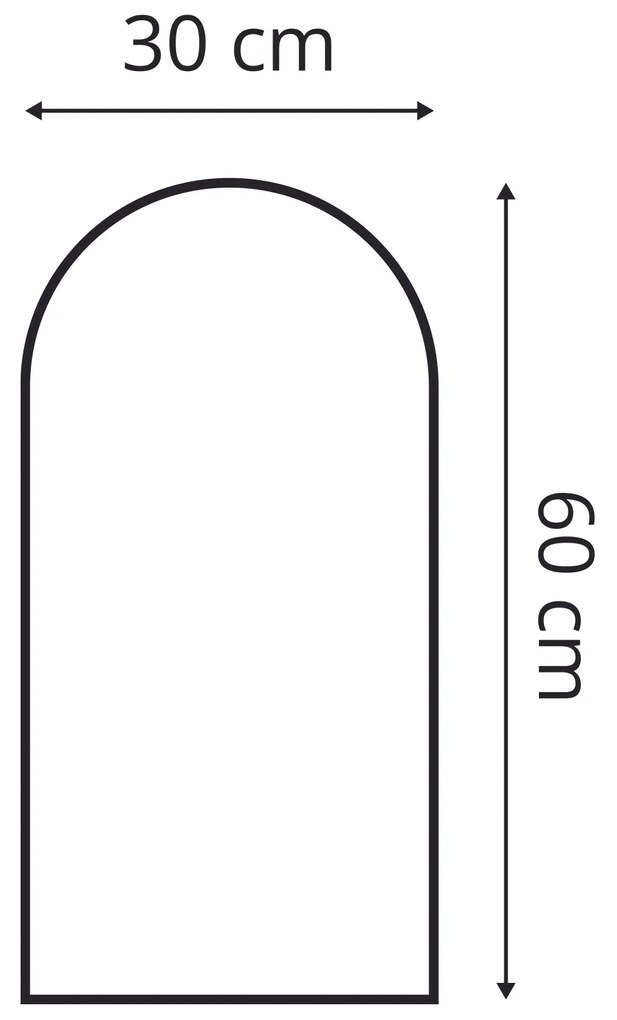 Bársony kárpitozott panel - Íves - 30x60cm Szín: Krém