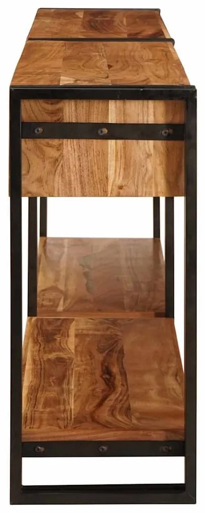 Konzolasztalok Egyéb 2 pcs Barna 200 x 33 x 75 cm Tömör akácfa