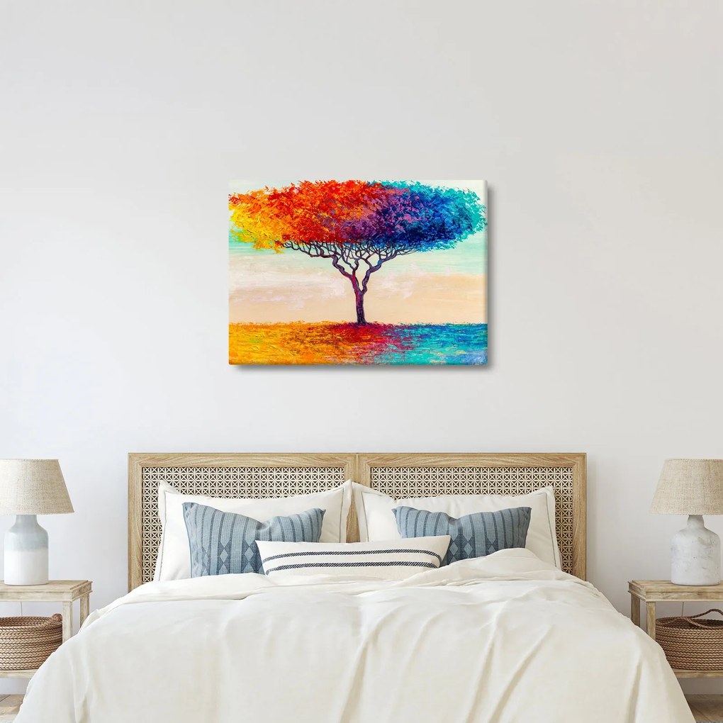 Egy festett fa képe (70x50 cm)
